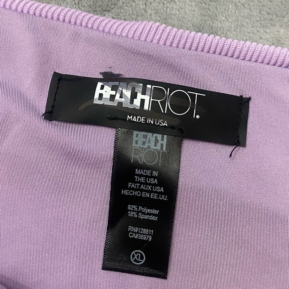 New! Beach Riot Joyce swimsuit purple colorblock 27714 - Picture 13 of 16